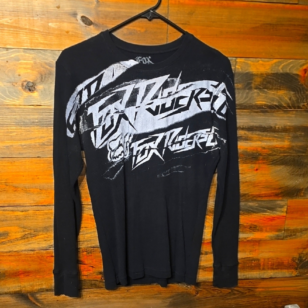 Fox Men's Black Graphic Long Sleeve Shirt
